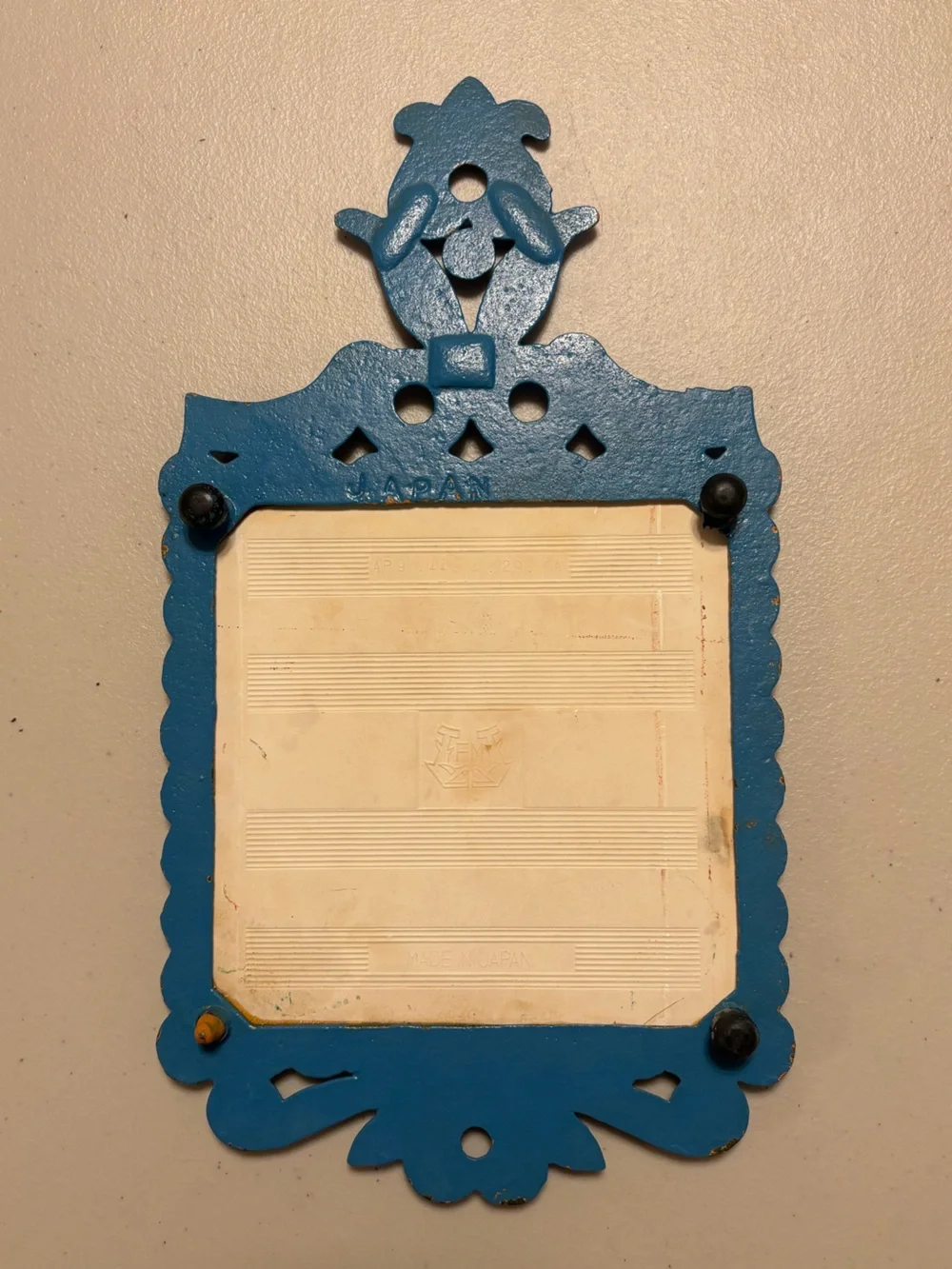 Vintage Mid Century Japan Cast Iron Ceramic  Trivet